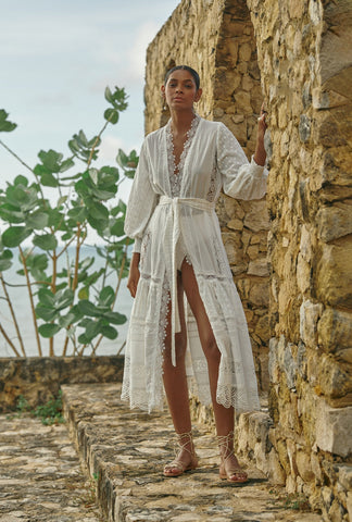 Sunni Spencer EveryWEAR Towel - The Santorini Cinch Dress - White Sand