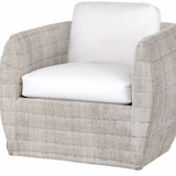 Coastal Swivel Chair - Whitewash