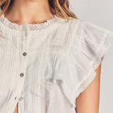 LoveShackFancy - Nora Top - Antique White
