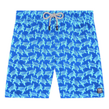 Tom & Teddy - Men's Turtle Swim Shorts - Blue & Ice Green
