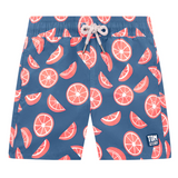 Tom & Teddy - Boys' Citrus Swim Trunks - Blue & Rouge