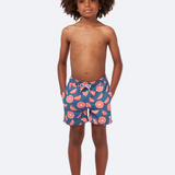 Tom & Teddy - Boys' Citrus Swim Trunks - Blue & Rouge