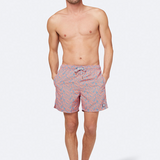 Tom & Teddy - Men's Coral Swim Trunks - Blue & Orange