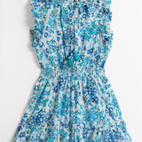 Poupette St. Barth - Kids Triny Mini Dress - Blue Aquarelle