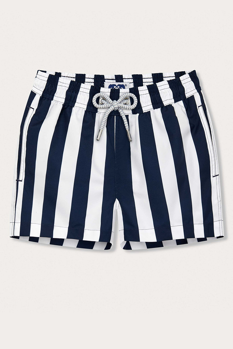 Love Brand Co Boys Staniel Swim Shorts Navy Candy Stripe