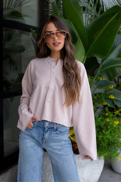 Marissa webb so uptight plunge henley sweatshirt 2025