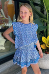 Poupette St. Barth - Sasha Kids Mini Dress - Aqua Dalia