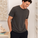Sunni Spencer - Classic Crew Neck Pocket Tee - Charcoal