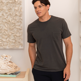Sunni Spencer - Classic Crew Neck Pocket Tee - Charcoal