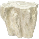 Coastal Chic Side Table - Fossilized Clam Shell
