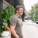 James Perse - Sueded Jersey Polo - Platoon Pigment