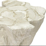 Coastal Chic Side Table - Fossilized Clam Shell
