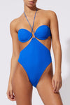 Solid & Striped - The Daphne Ribbed Bikini Top - Marina Blue