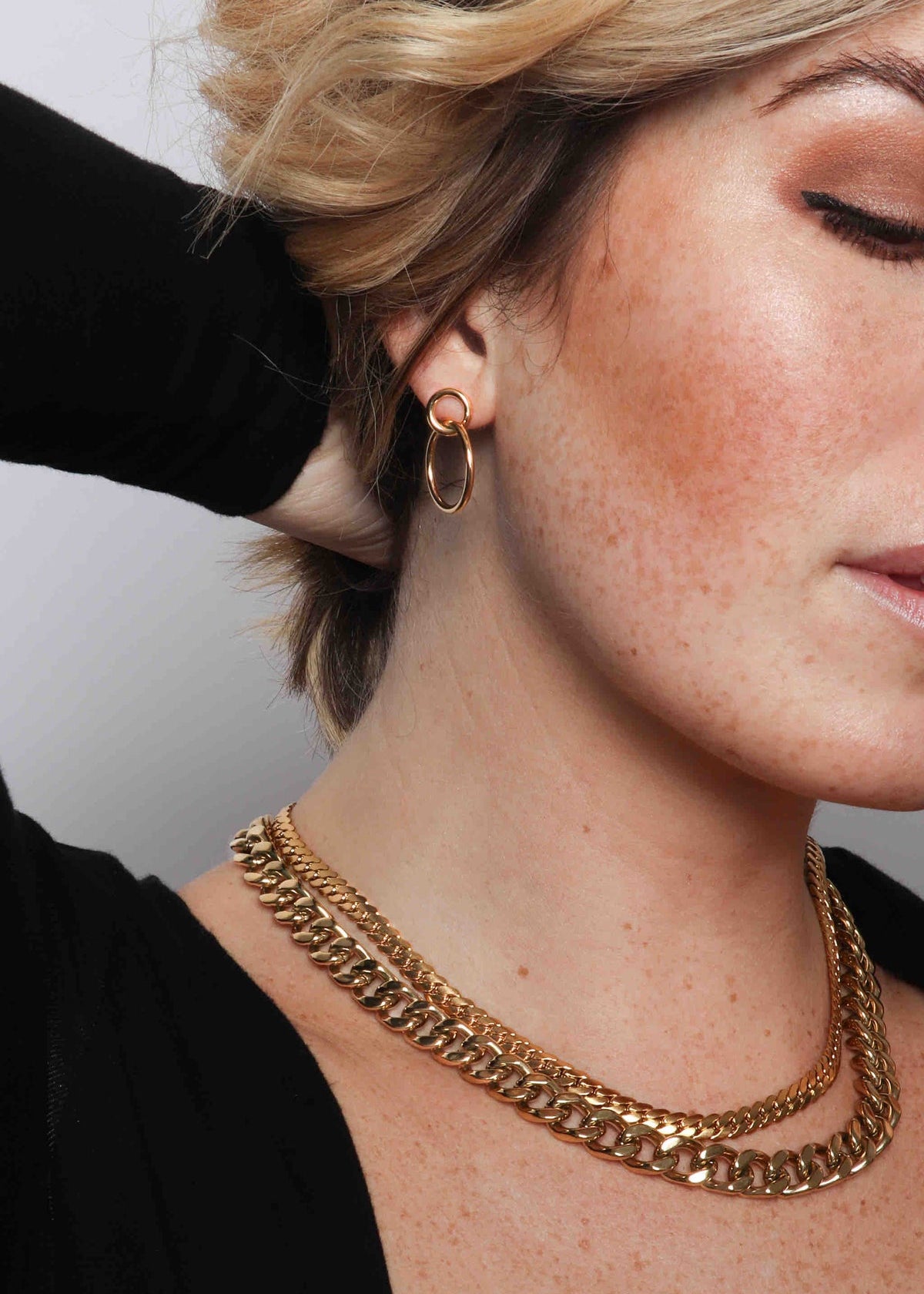 Marrin Costello Jewelry - Ven 1" Hoops - Gold