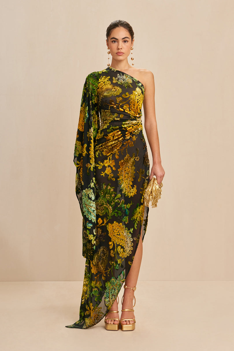 Cult Gaia - Adira Gown - Green Multi