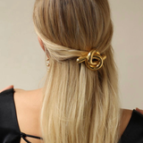 Lelet NY - Glossy Knot Barrette - Gold