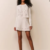 LoveShackFancy - GLINDY SKIRT - White Vanilla