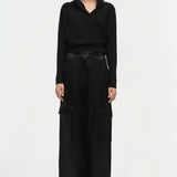 SIMKHAI - Beatriz Wide Leg Cargo Pant - Black