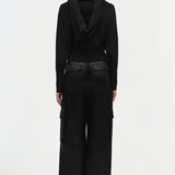SIMKHAI - Beatriz Wide Leg Cargo Pant - Black
