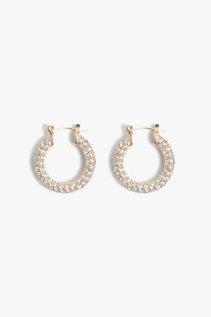 Marrin Costello Jewelry - Audrey Diamond Hoops - Gold
