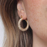 Marrin Costello Jewelry - Audrey Diamond Hoops - Gold