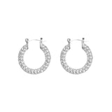 Marrin Costello Jewelry - Audrey Diamond Hoops - Silver