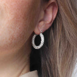 Marrin Costello Jewelry - Audrey Diamond Hoops - Silver