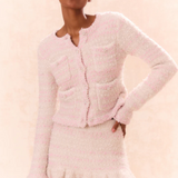 LoveShackFancy - Blanca Knit Cardigan - Vanilla Blush