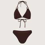 HUNZA G - Eva Bikini - Metallic Chocolate
