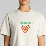 Sunni Spencer - Florida Grown Tee - Ecru/ Red/ Green