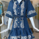Alémais - Jacones Denim Mini Dress - Navy