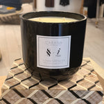 Black 6” x 6” 4 wick candle cabana fragrance 