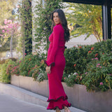 Simkhai - Millie Midi Skirt - Pomegranate