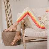 Aviator Nation - 5 Stripe Sweatpants - Vintage White / White Neon