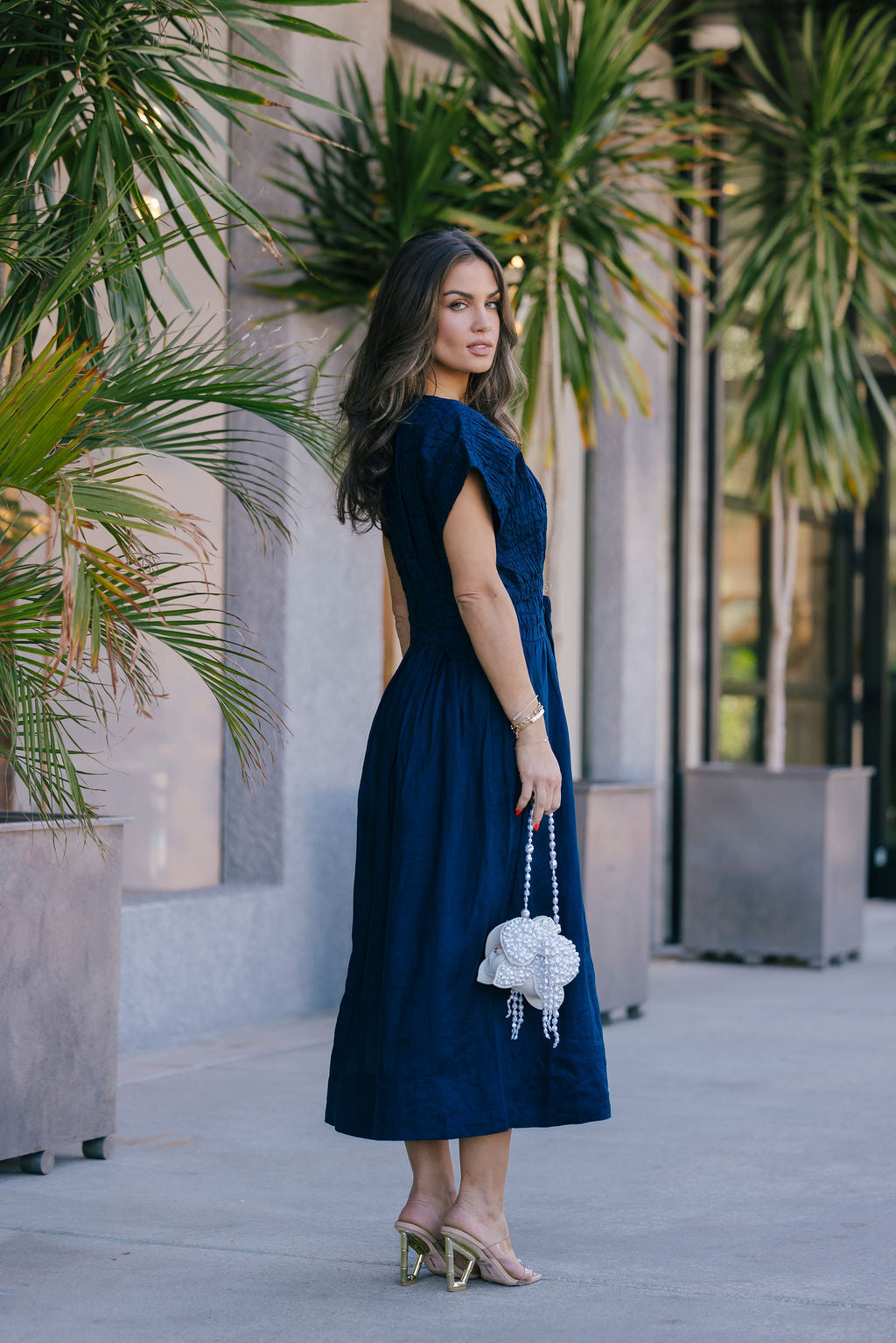 navy blue midi dress Navy Original Midi Layering Dress | Modest Midi Dress