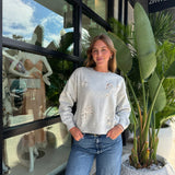 LoveShackFancy - Linetta Pullover - Heather Grey