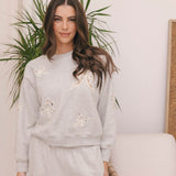 LoveShackFancy - Linetta Pullover - Heather Grey