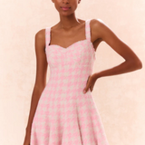 LoveShackFancy - Josalie Tweed Dress - Rose Quartz