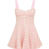 LoveShackFancy - Josalie Tweed Dress - Rose Quartz