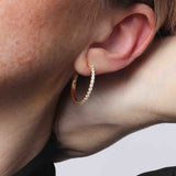 Marrin Costello Jewelry - Jay 1" Diamond Hoops - Gold