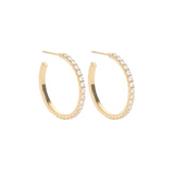 Marrin Costello Jewelry - Jay 1" Diamond Hoops - Gold