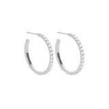 Marrin Costello Jewelry - Jay 1" Diamond Hoops - Silver