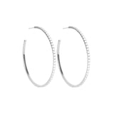 Marrin Costello Jewelry - Jay 2" Diamond Hoops - Silver