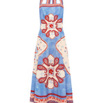 Halter top with floral pattern on a white background