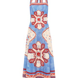 Halter top with floral pattern on a white background