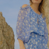 Sunday Saint-Tropez - Kitty Flower Dress - Blue