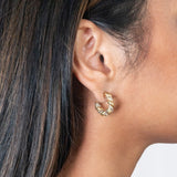 Marrin Costello Jewelry - Rita Pave Hoops - Gold