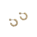 Marrin Costello Jewelry - Rita Pave Hoops - Gold