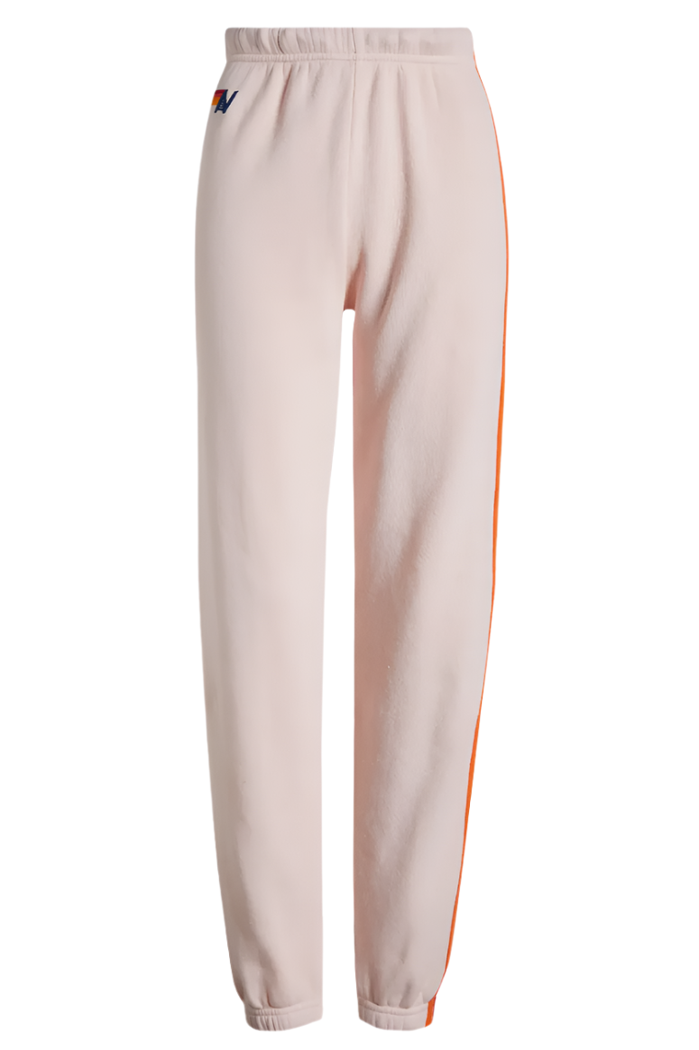 front view flat lay of light pink womens sweatpants