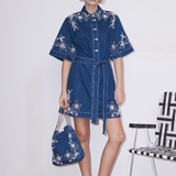 Alémais - Carmen Mini Dress - Light Blue
